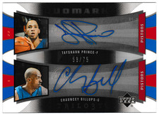 2005-06 Upper Deck Trilogy DuoMarks Tayshaun Prince Chauncey Billups #d 58/75