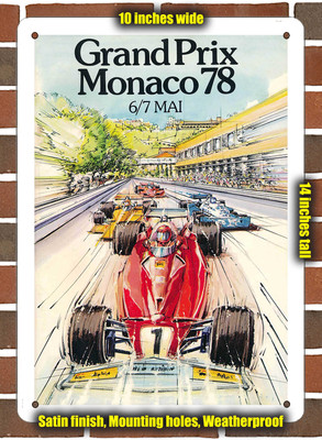 Metal Sign - 1978 Monaco Racing Program - 10x14 inches