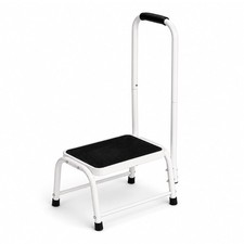 NEW! Single Caravan Step Stool Steel Non Slip Rubber Tread Safety with Handle