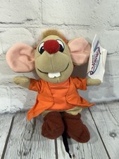 Disney Cinderella JAQ the Mouse Mini Bean Bag Plush 8" NEW With Tags 