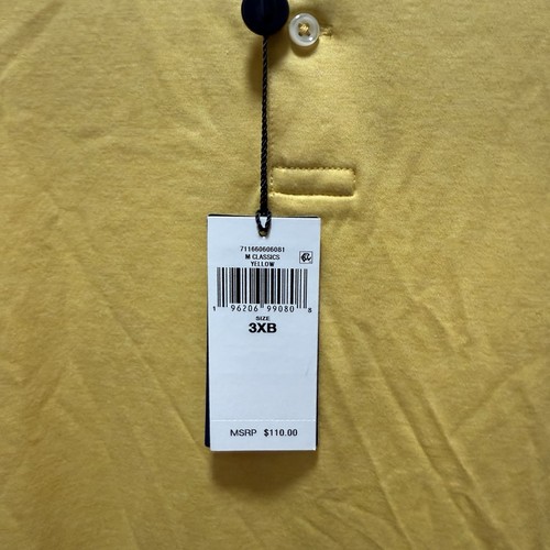Polo Ralph Lauren Polo Shirt Grande e Alta Uomo Taglia 3XB Giallo NUOVA CON ETICHETTE - Foto 3 di 6