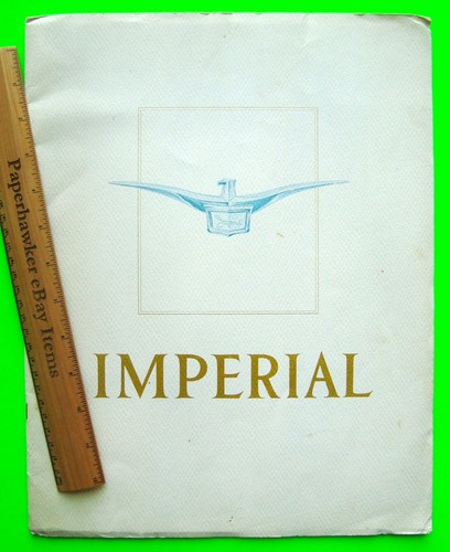 1957 IMPERIAL GIANT PRESTIGE 28-pg COLOR CATALOG Brochure CROWN Chrysler LeBARON