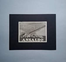 Pubblicità Industria "Aeronautica Ansaldo" Stampa Vintange Originale 1937 A4