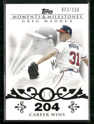 2008 Topps Moments & Milestones #8-204 Greg Maddux #/150
