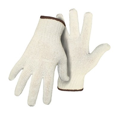 Boss 300W White Reversible String Knit Utility Protective Men's Gloves Large