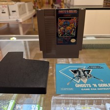 Ghosts 'n Goblins Nintendo NES w/ Manual & Dust Cover Authentic *Tested Working*
