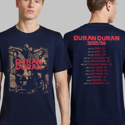 Duran Duran Europe 2025 2026  Collage Bandshot Tour T-Shirt