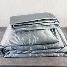Hotel Collection King Quilted 3 Piece Coverlet Set Glint Gray Silver