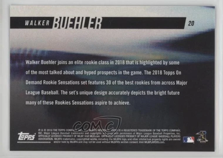 2018 Topps On Demand Rookie Sensations Online Exclusive /1700 Walker Buehler RC - Image 2 of 2