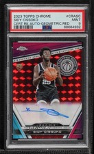 2023 Topps Chrome Red Geometric Refractor 2/5 Sidy Cissoko PSA 9 MINT Auto 1fl4
