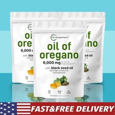 1-3pack Micro Ingredients Oil of Oregano Softgels 6000mg Per Serving, 300 Count