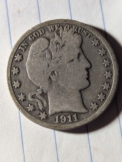 1911 S Barber Half Dollar In Circulated Condition