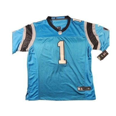 Carolina Panthers Jersey Mens 2XL Blue NFL Football Cam Newton 1