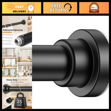 Adjustable Black Shower Curtain Rod 31-88 Inch, Heavy Duty Tension, No Drill Ins
