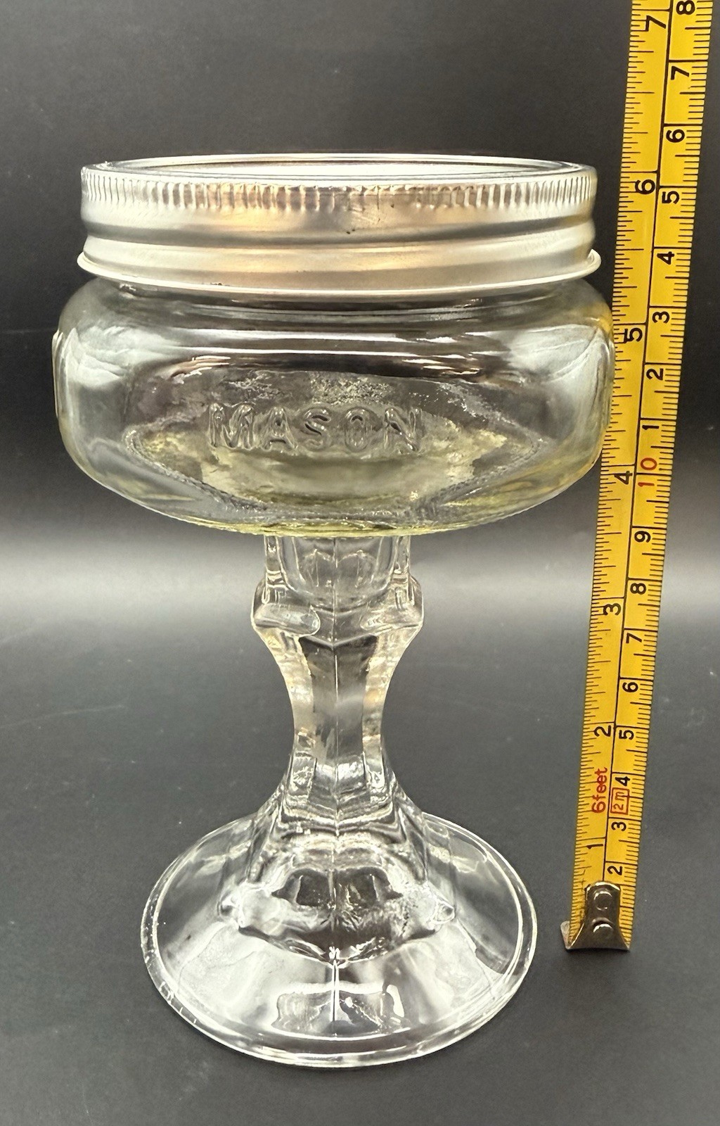 Ball Mason Jar Hillbilly Redneck Set 2 Wine Cocktail Cup Glasses Stemmed 6" READ