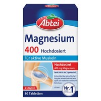 Abtei Magnesium 400 - Hochdosiert FüR Muskeln - Vegan Glutenfrei Laktosefrei -