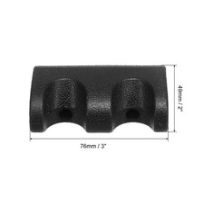 2 Holes Cue Holder, Rubber Portable Pool Stick Holder for Billiard, Black