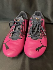 PUMA Soccer Cleats YOUTH US Size 6 Lace Up pink