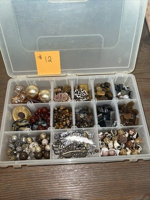 Lot of Beads Crafts Jewelry Making Projects Up Cycle Over 2lbs