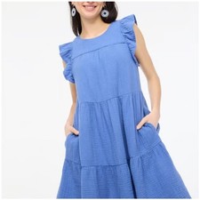 J Crew 100% Cotton Gauze Summer Mini Dress US Women's 2 New