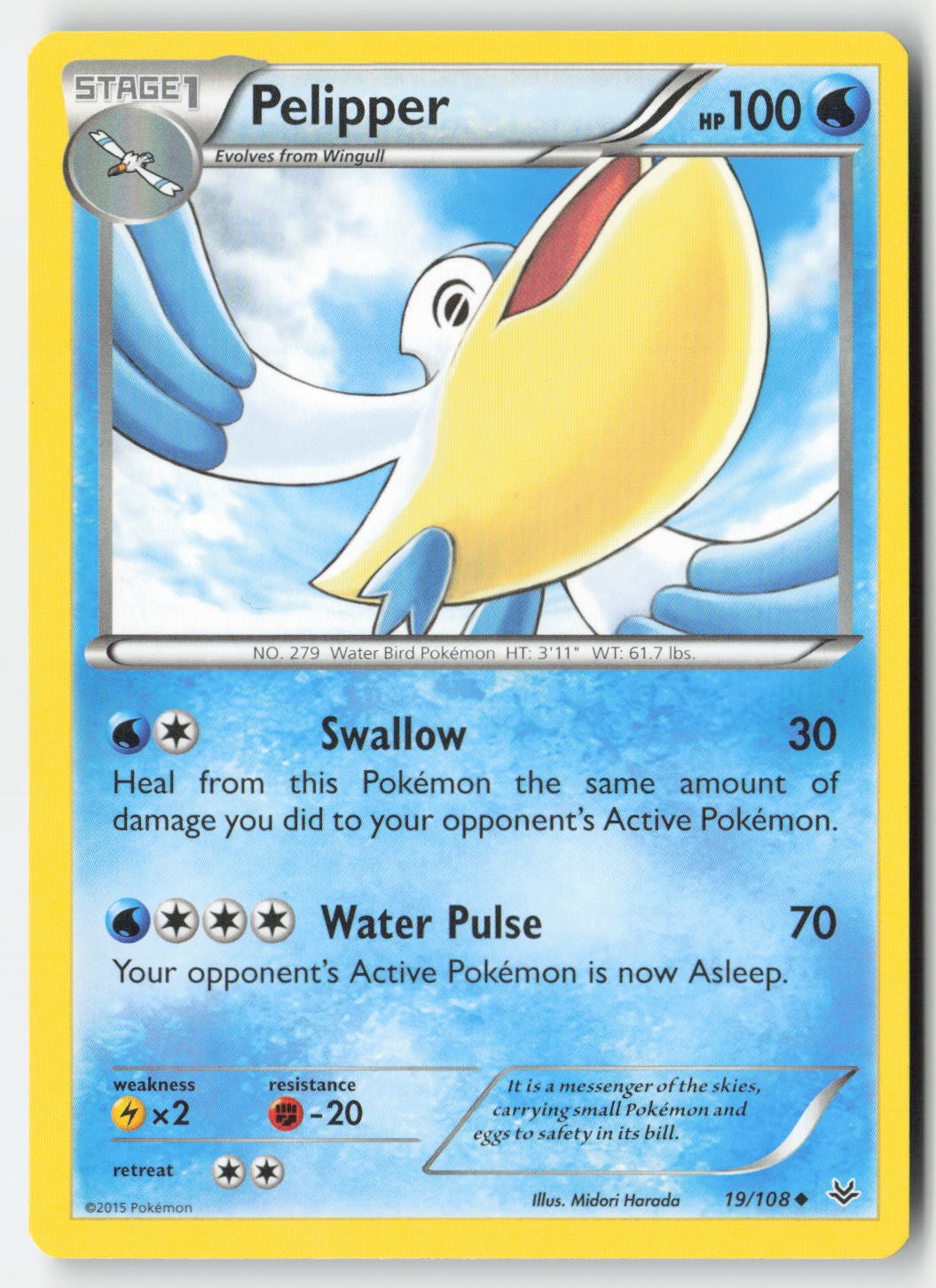 Pokemon - Pelipper #19/108 - ROS Uncommon