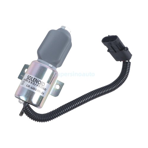 Elettrovalvola spegnimento carburante 332/J5060 24V per motore arresto JCB JS130 JS160 JS180 JS240 - Foto 2 di 3