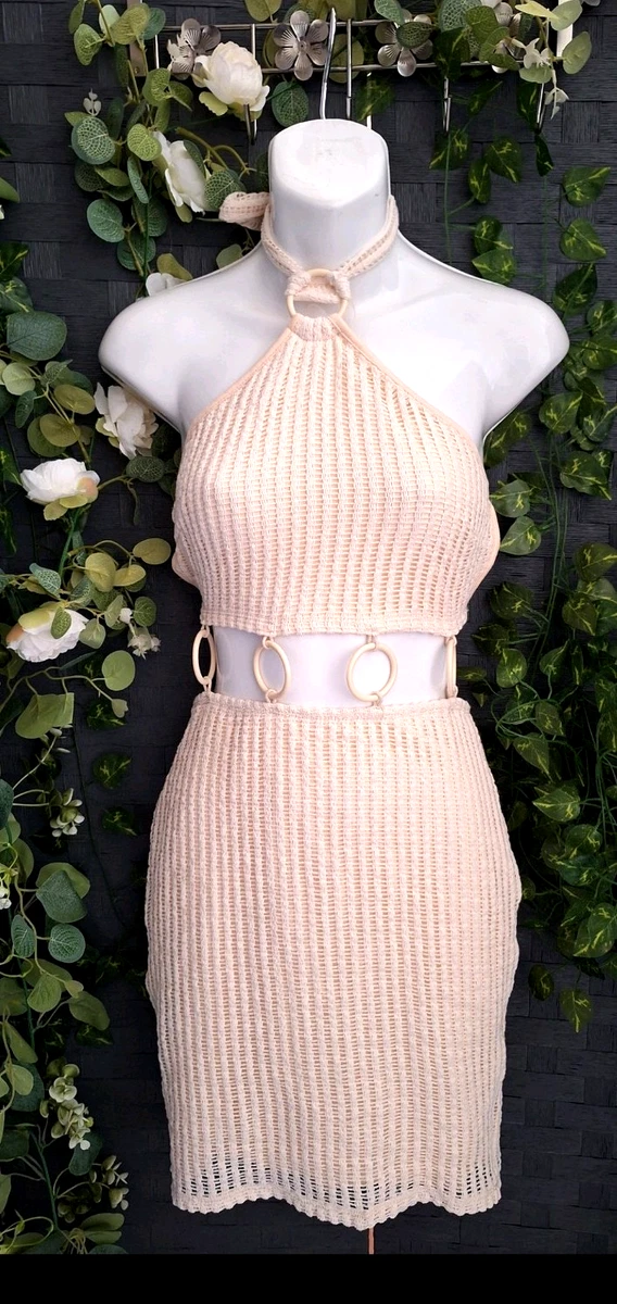 open lace back dress Kaiko Halter Mini Dress Yellow main image 0