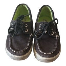 Sperry Top-sider Halyard Black Canvas Boat Sh...