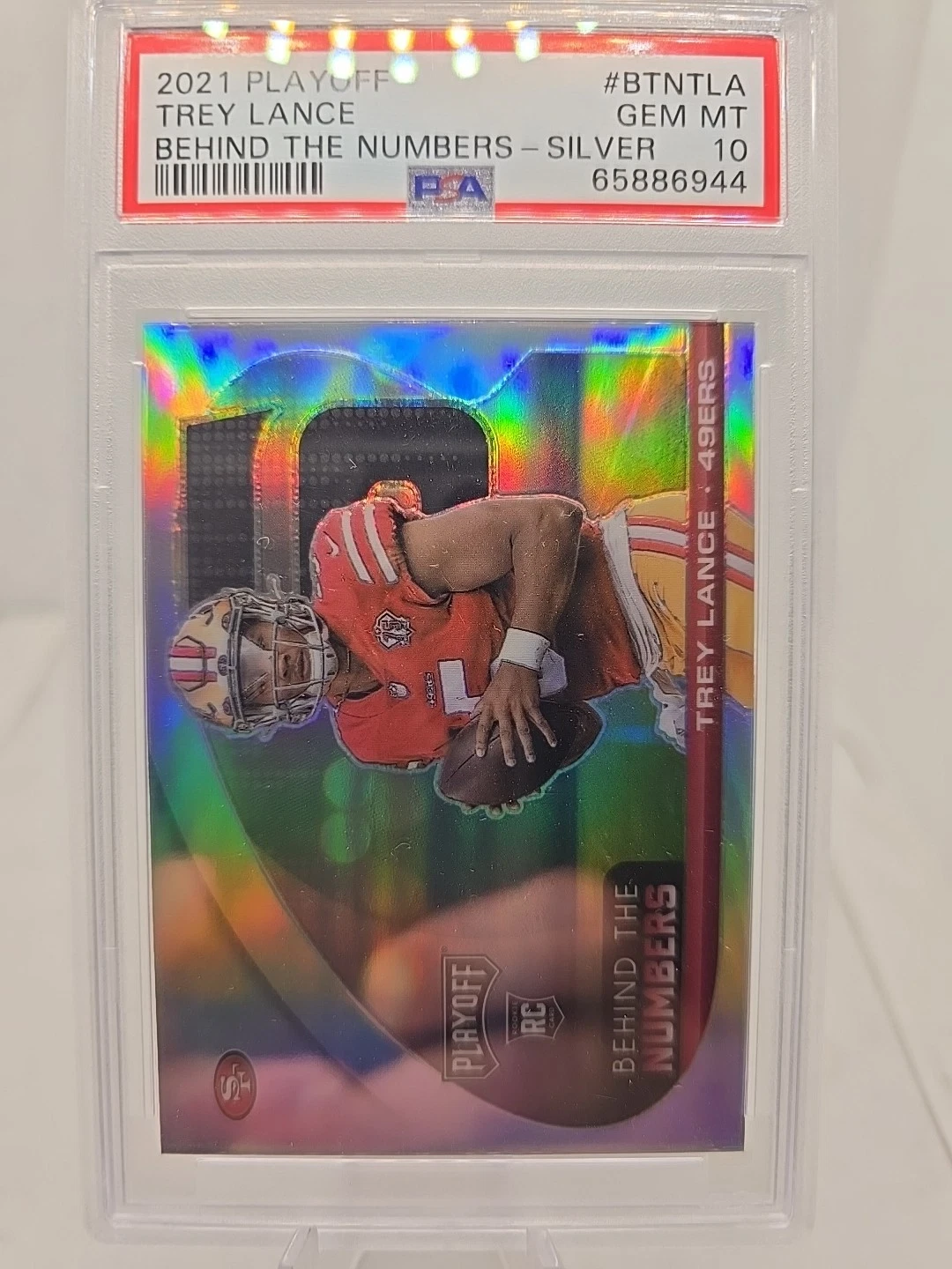 Trey Lance Panini Playoff Behind the Numbers #BTNTLA Silver