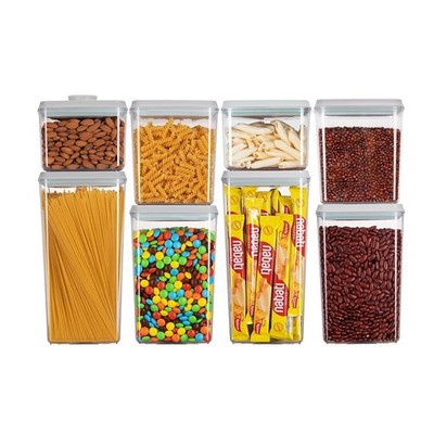 Airtight Food Storage Containers with Lids - Stackable Kitchen Pantry Organizers