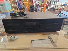 Pioneer CT-W205R Dual Cassette Tape Player Vintage Tested Missing Name Plate