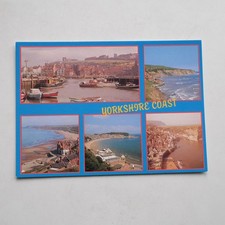Yorkshire Coast Multi View Whitby Scarborough Robin Hoods Bay c1990s - PPC 356x