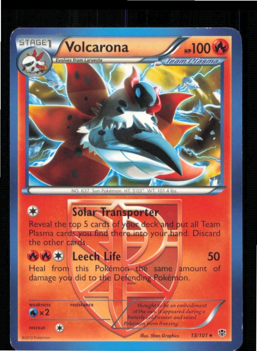 Volcarona 13/101 Rare Plasma Blast Pokemon Lightly Played