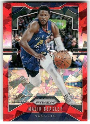 2019-20 Panini Prizm #86 Malik Beasley Prizms Red Ice
