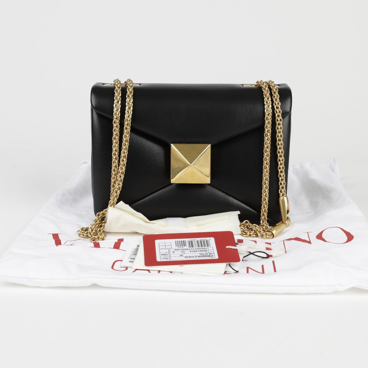 VALENTINO ショルダーバッグ ゴールドロゴ Valentino Garavani Locò Micro Bag With Chain And Jewel Logo