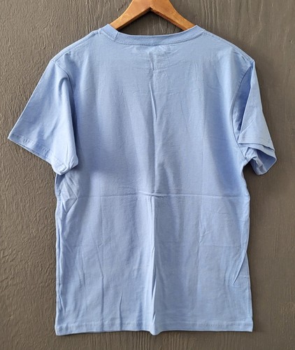 Men size Medium Ligh Blue Regular Basic Lightweight Summer Casual T shirt - Picture 2 of 9
