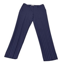 Tahari Arthur S Levine Navy Pinstripe Trousers Dress Pants 4