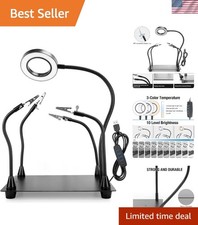 Helping Hands Soldering, PCB Holder Soldering Station Third Hand Tool with 5X...