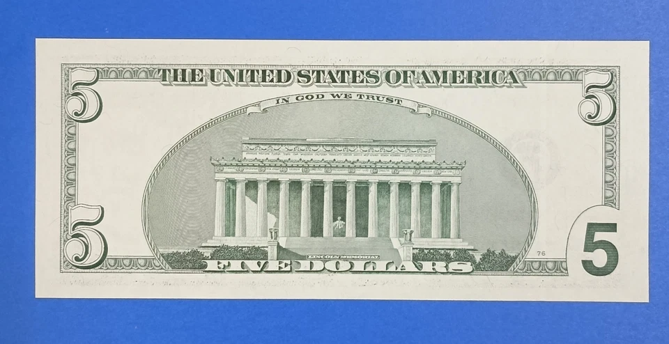 FG85888858 Binary RADAR 6 of a Kind Fancy Serial Number One Dollar Bill 2003A CU - Image 3 of 3