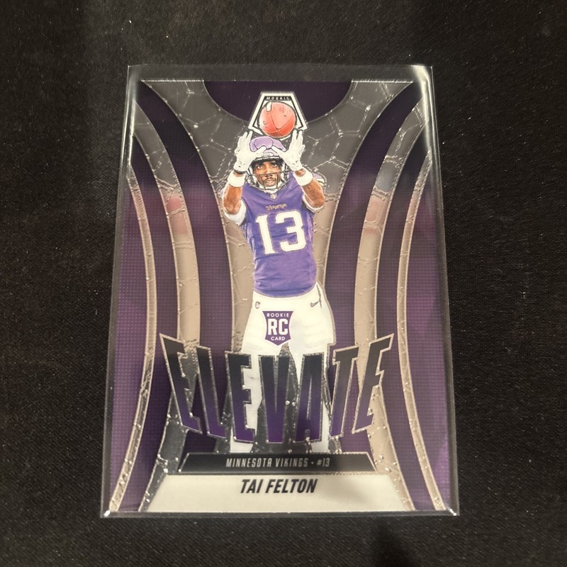 Tai Felton 2025 Panini Mosaic Football - Elevate Rookie Card#5 Minnesota Vikings