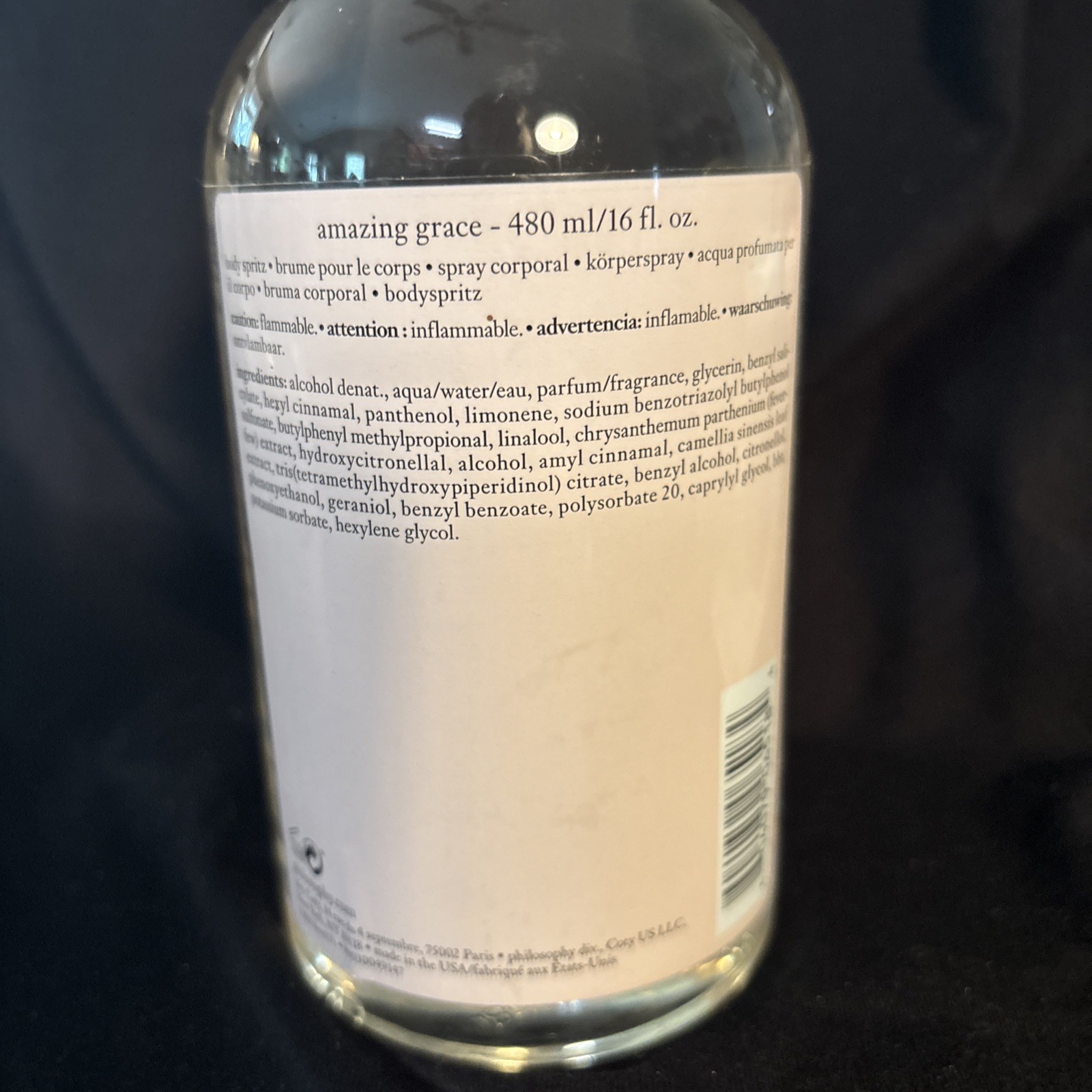 Philosophy Amazing Grace Body Spritz 16 fl. oz. No Pump Factory Sealed NEW