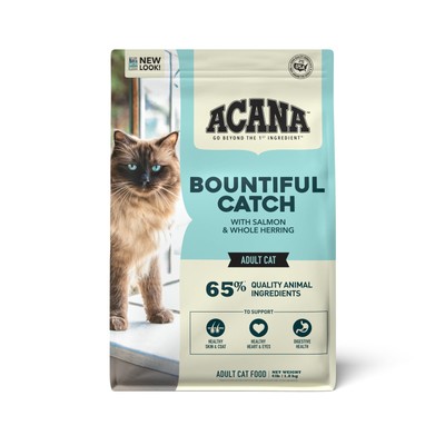 Bountiful Catch Dry Cat Food for Adult Cats, Salmon and Whole Herring Recipe,...