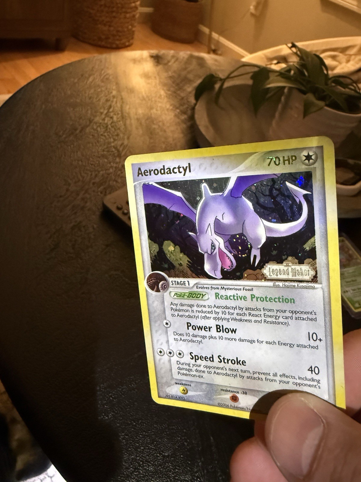 Pokemon Aerodactyl 1/92 Legend Maker Stamped Reverse Holo Rare - SWIRL💫