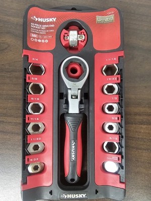 Husky 44 Piece Open End Socket Set SAE Inch Sizes