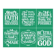 Inspirational Silk Screen Stencils - Reusable Adhesive Stencils for Craft, Sc...