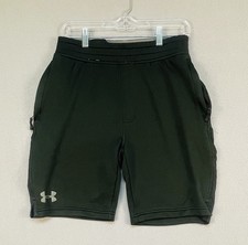Under Armour Womens High Rise Compression Bike Shorts Black M Zip Pocket Outdoor