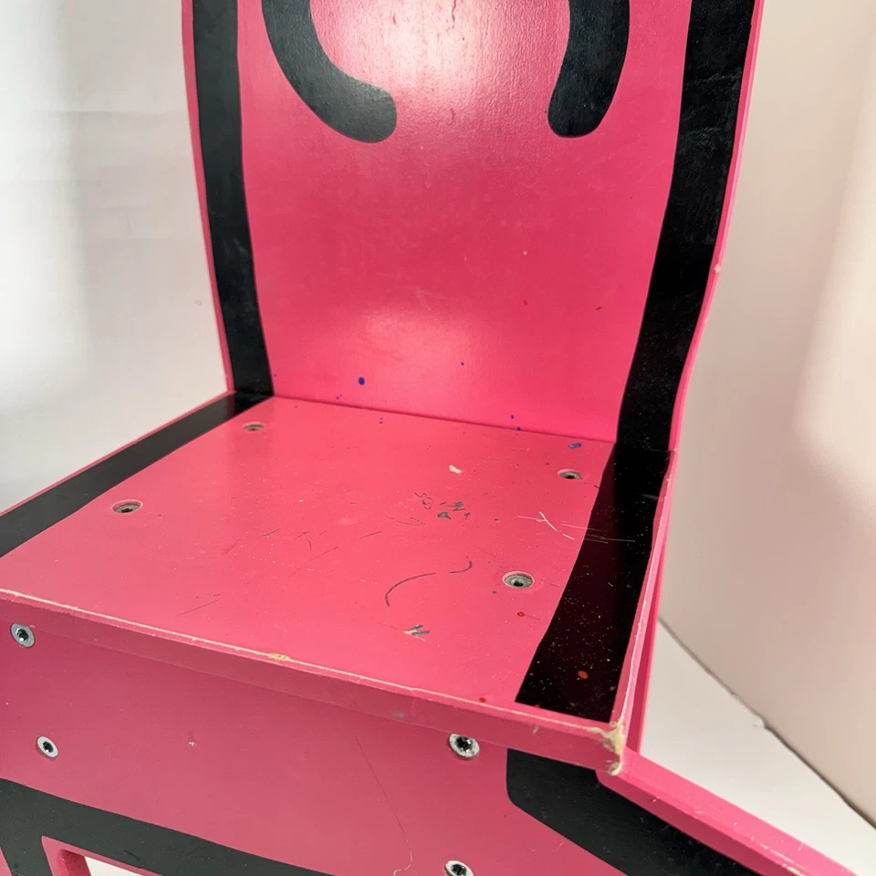 Lote de 2 sillas para niños Keith Haring de Vilac - ROJA Y AZUL *MUY DAÑADA* Foto 4 de 4