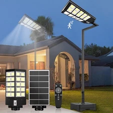 2000W Movable All in One Portable Solar Street Light with Base Pole Post Stand