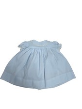 Vintage Light Blue Dainty Lace Embroidered Duck Baby Dress