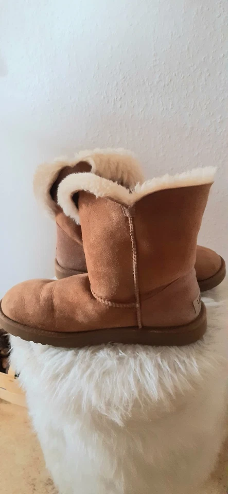 Original UGG Australia Boots mit Lammfell Damen Größe 40 cognac TOP! - Bild 2 von 4